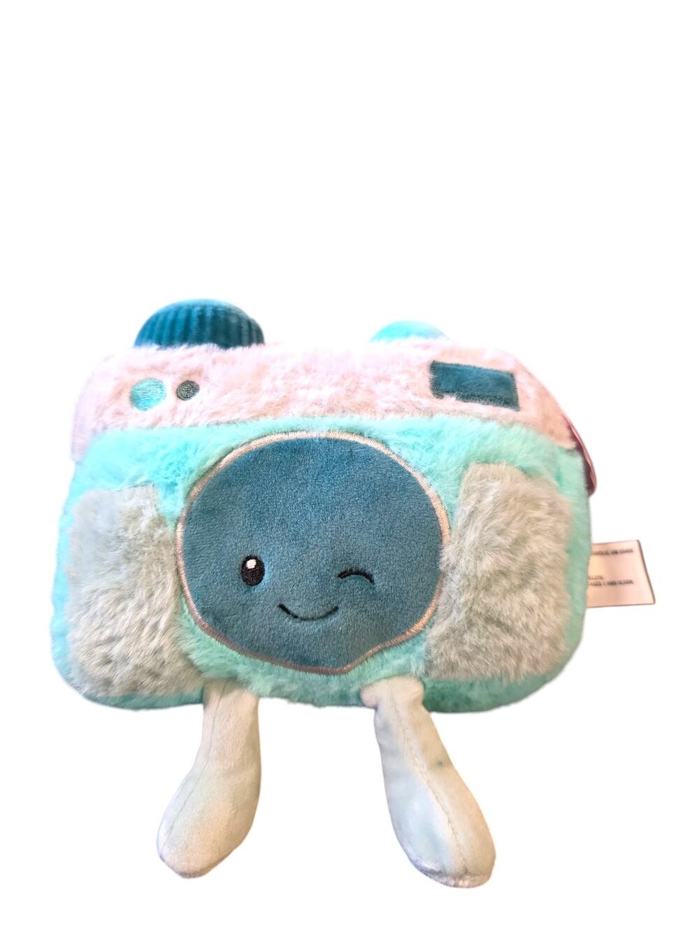 Gigglescape Camera Plush Stuffed Animal Toy Green Blue White NEW